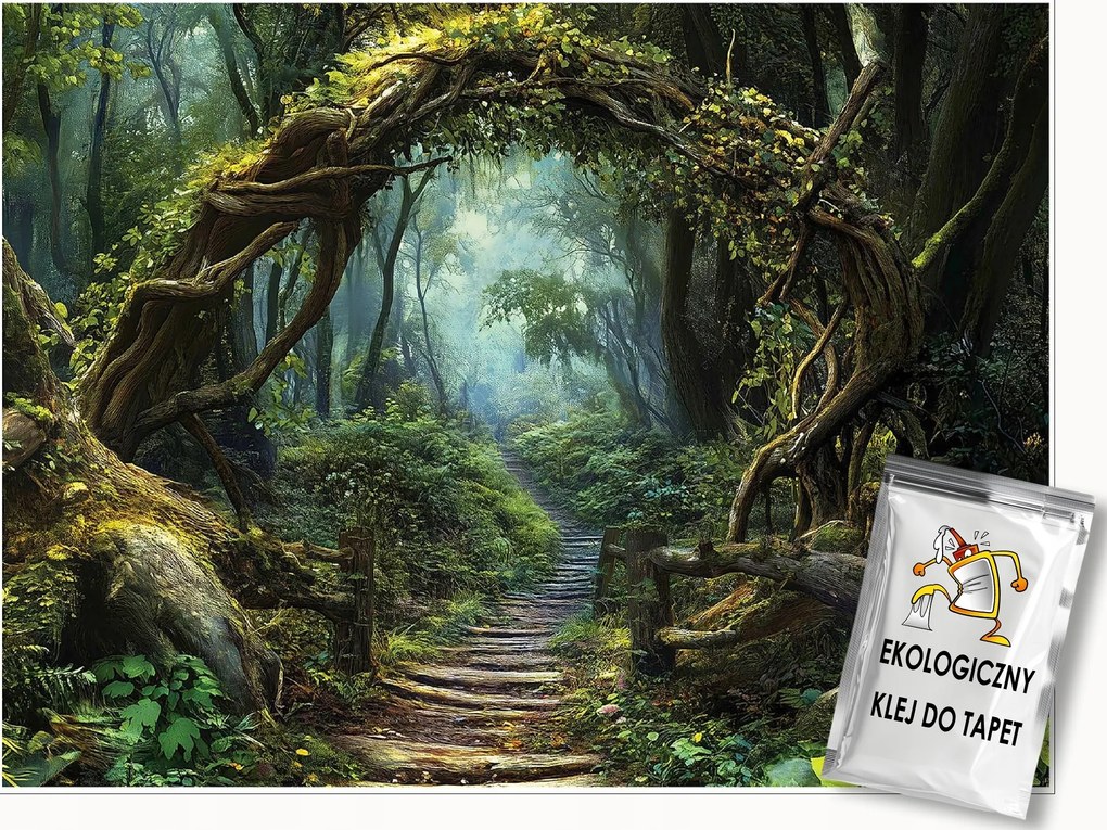 Fotótapéta Út Az Erdőben Természet Fák A Falon Hálószoba Nappali 300x210