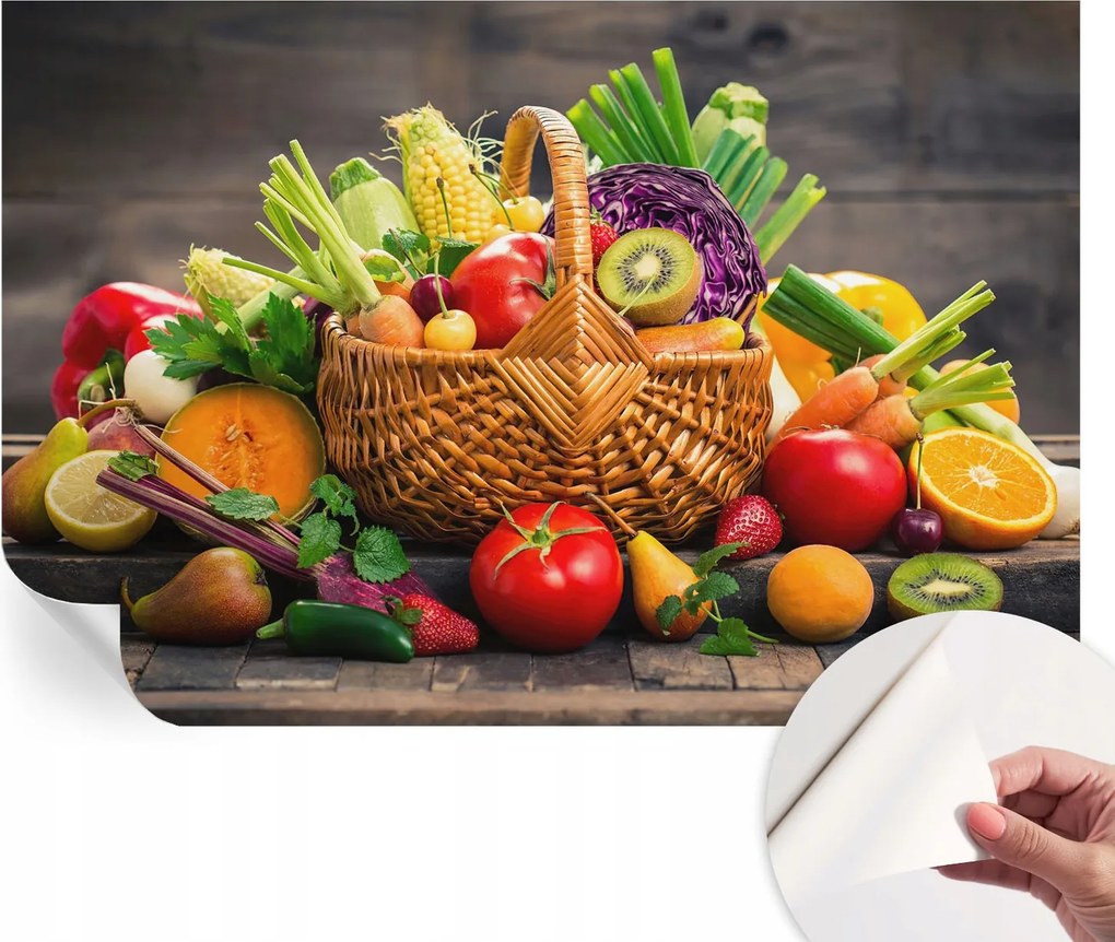 Dekoratív öntapadós fotótapéta Hálószobába Gyümölcsös gazdagság 104x70 cm