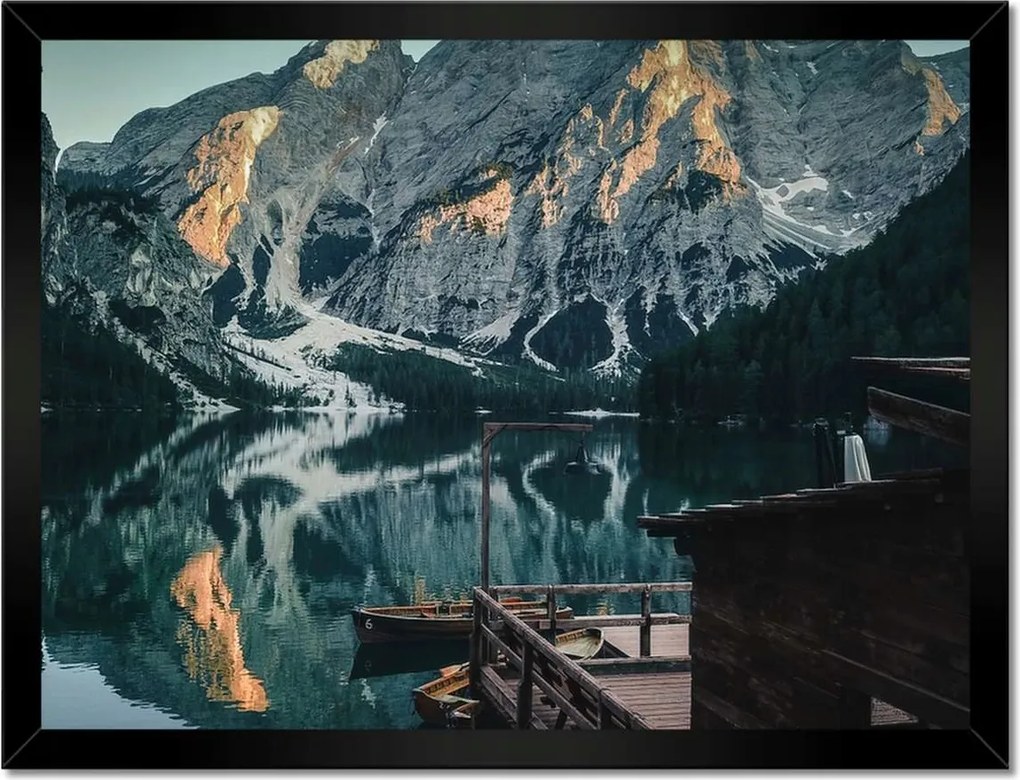 Poszterek keretben 40x30 Fa házikó a hegyekben