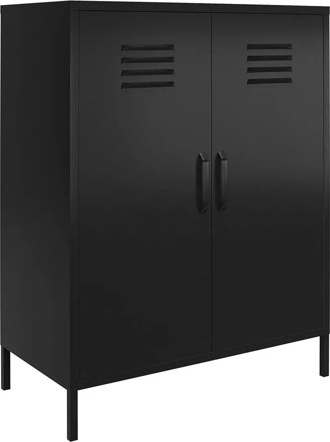 Fekete fém szekrény 40x102x80 cm Mission District – Støraa