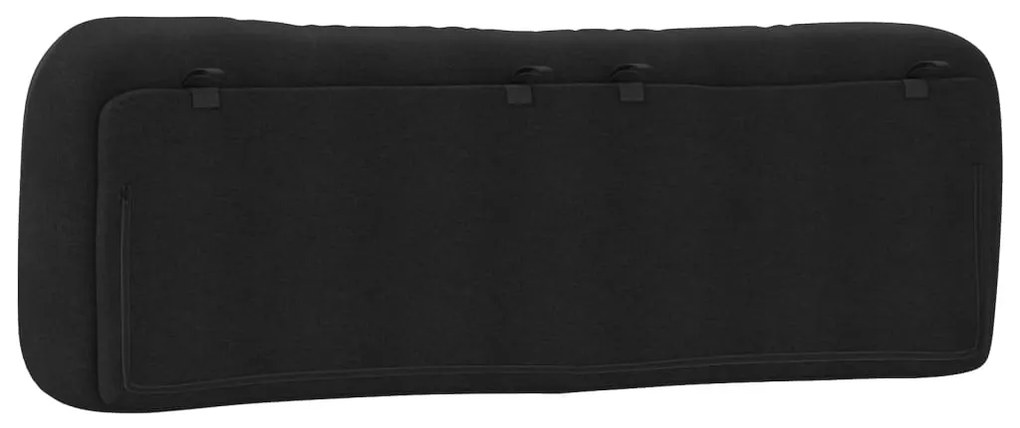 fekete szövet fejtámla párna Hvar 160 cm