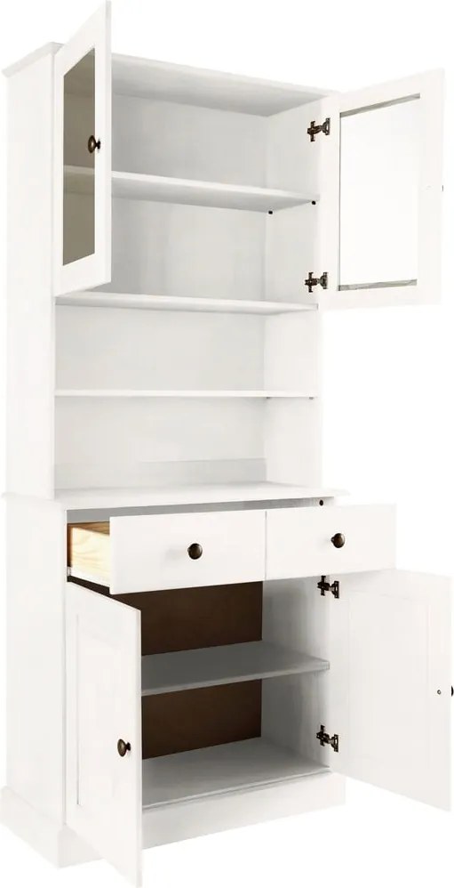 Fehér borovi fenyő tálalószekrény 181x34 cm Mille – Støraa