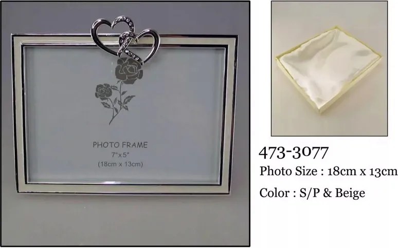 Üveg Képkeret Szívekkel Menyasszonyoknak Esküvő 18x13cm