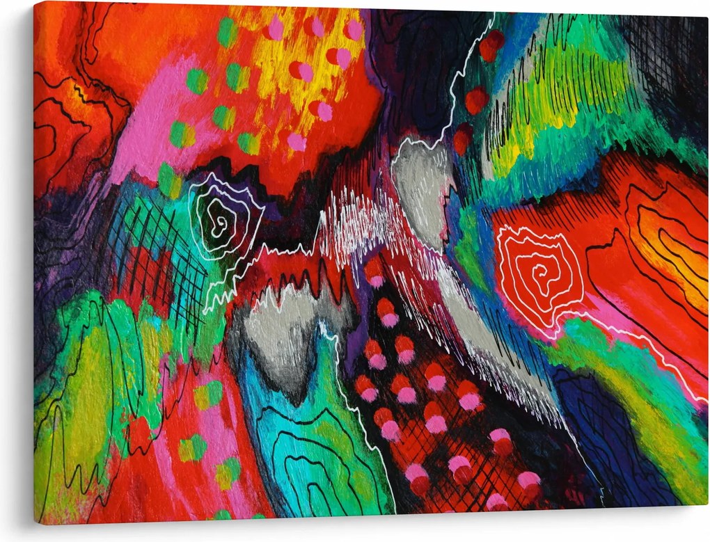 Absztrakt kép - színek (70x50 cm)