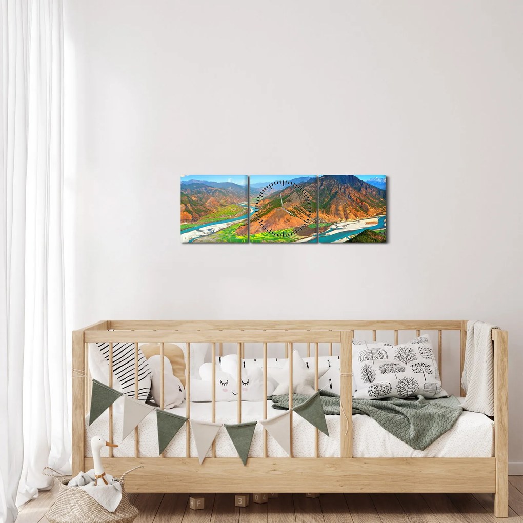 Kép - Jangce folyó (órával) (90x30 cm)