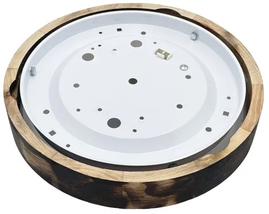 Brilagi - Mennyezeti lámpa CARVALHO SLIM SMOKEY 1xE27/60W/230V tölgy, átmérő 27,5 cm