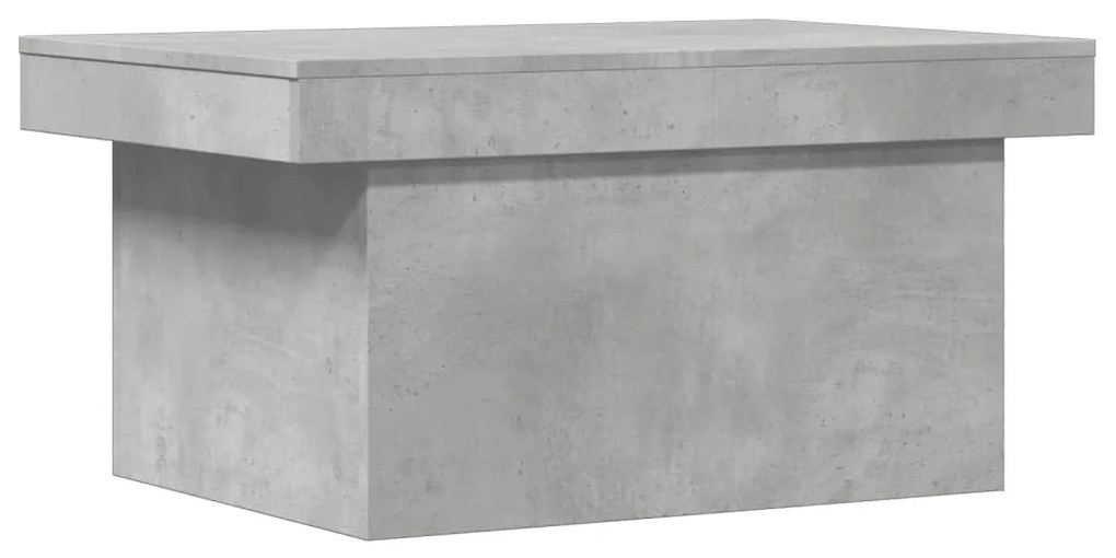 Betonszürke szerelt fa dohányzóasztal 80 x 55 x 40 cm