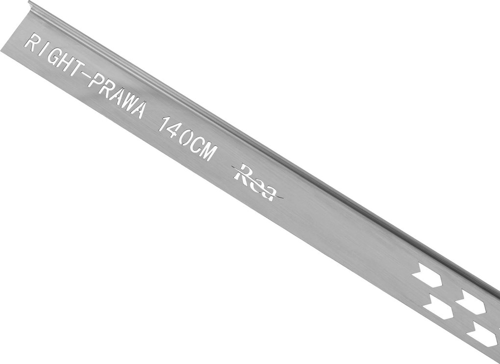 Lejtéskialakító szegély épített zuhanyhoz 140cm Brush nickel