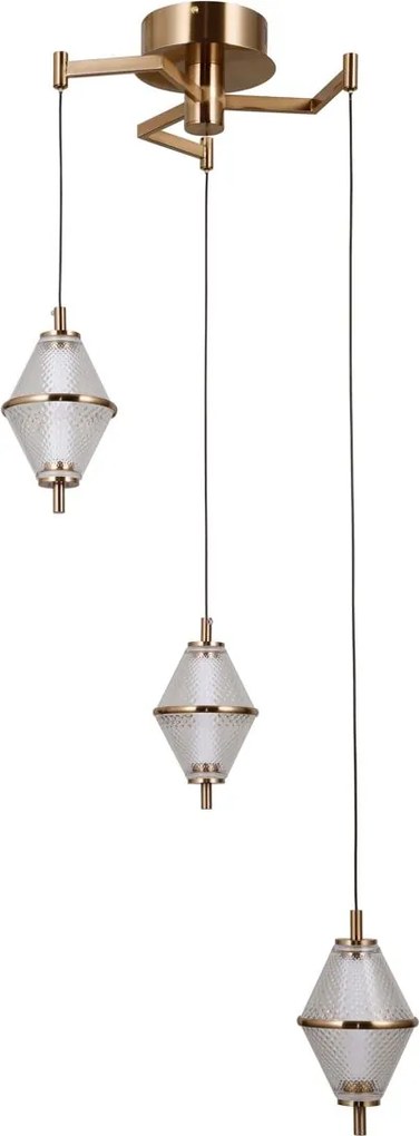 Italux modern függeszték fuente átlátszó arany itxpnd-34395-3-hbr