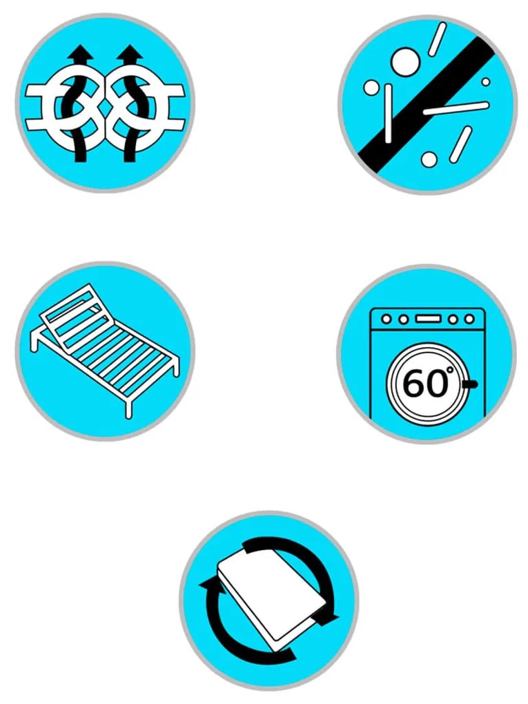 szövet rugós matrac 190 x 140 x 20 cm közepesen puha