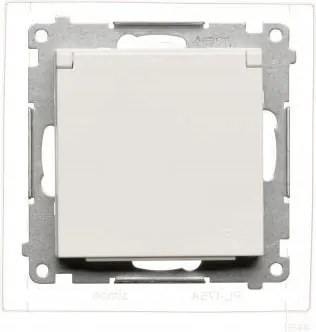 Szimpla földelt aljzat IP44 matt fehér Simon 55 TGZ1BCZ.01/111