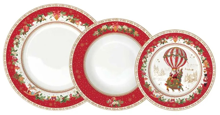 18 részes karácsonyi porcelán étkészlet Christmas Memories