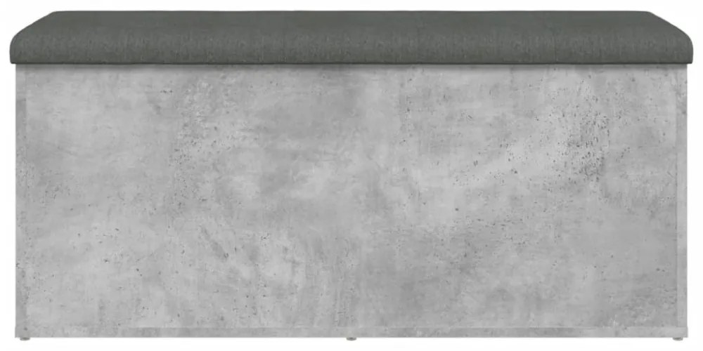 betonszürke szerelt fa tárolópad 102 x 42 x 45 cm