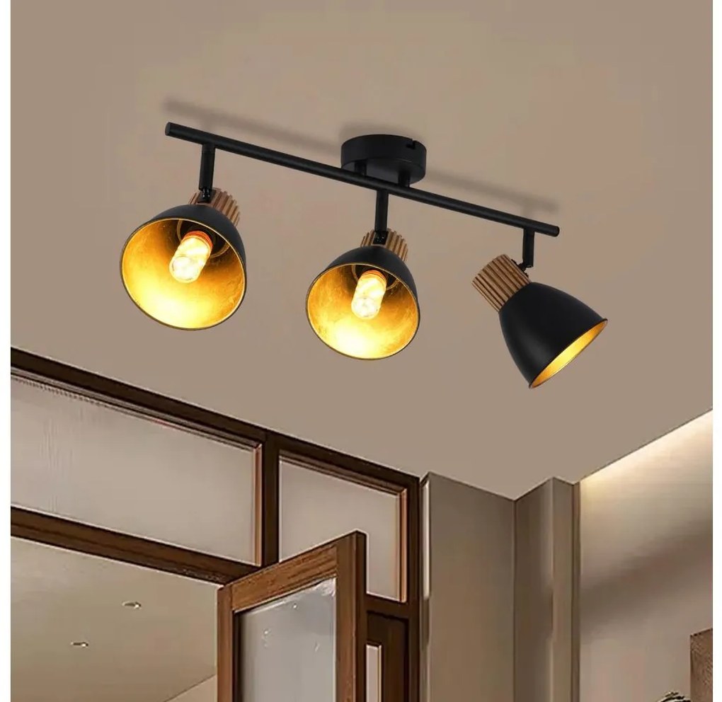 Brilagi - Spotlámpa ODENSE 3xE14/10W/230V kaucsukfa/fekete