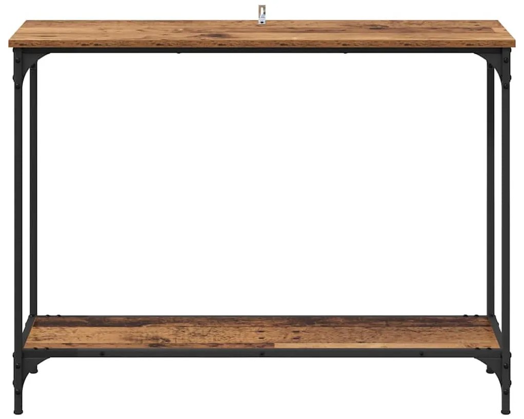 Konzolasztal polcokkal Régi fa 101 x 30.5 x 75 cm Faanyag