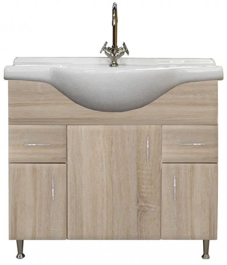 Bianca Plus 85 alsó szekrény mosdóval, sonoma tölgy színben