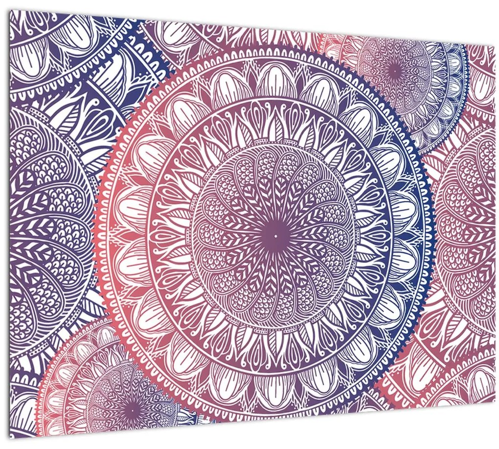 Mandala kép (üvegen) (70x50 cm)