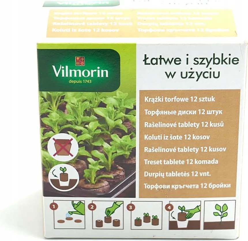 Korongok, Virágtartók Préselt Tőzegből 12db Átmérő 30mm Vilmorin
