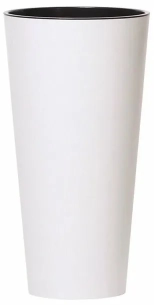 TUBUS SLIM virágtartó 30 cm betéttel, fehérmatt, 30 cm