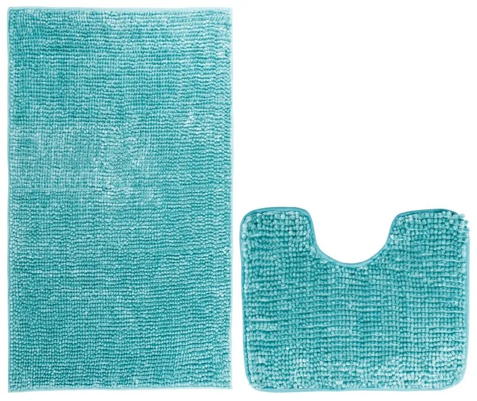 Restilo Bati fürdőszobai kilépő szett, kék, 2 db, 50 x 80 cm, 40 x 50 cm