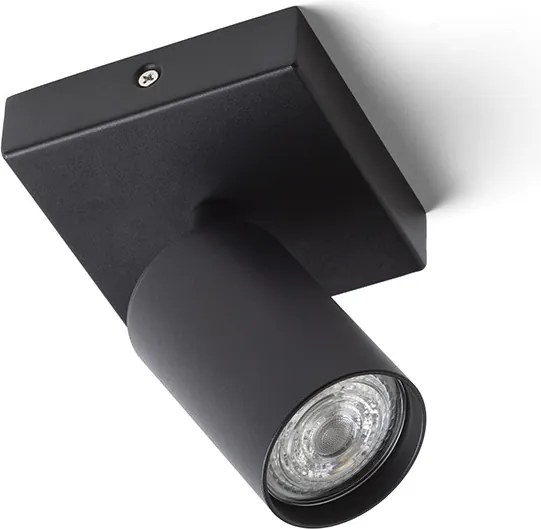 RENDL DUDE SQ felületre szerelhető fekete 230V LED GU10 9W