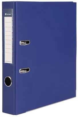 Iratrendező, 50 mm, A4, PP/karton, élvédő sínnel, VICTORIA OFFICE, Basic, tengerészkék (IDI50TK)