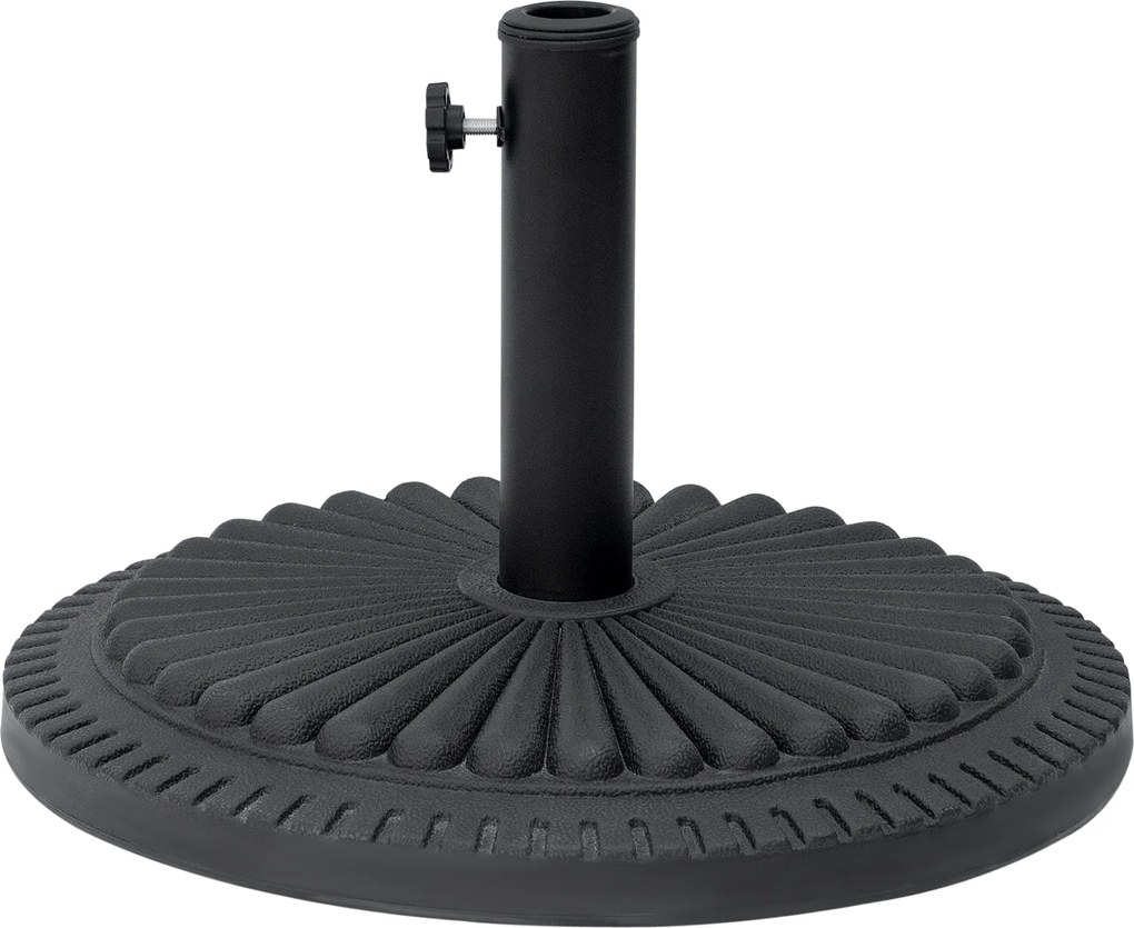 Outsunny 14 kg-os Napernyő Állvány, Kerek Napernyő Tartó, Nehéz Napernyő Súly 35-48mm Átmérőjű Rúdhoz, Balkonra, Teraszra, Kertbe, Fekete | Aosom