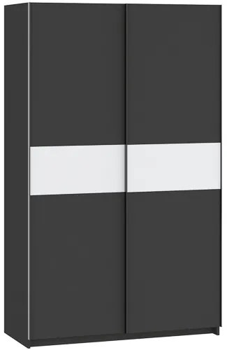 BERNO 120 cm. Gardróbszekrény Antracit/Fehér Színben