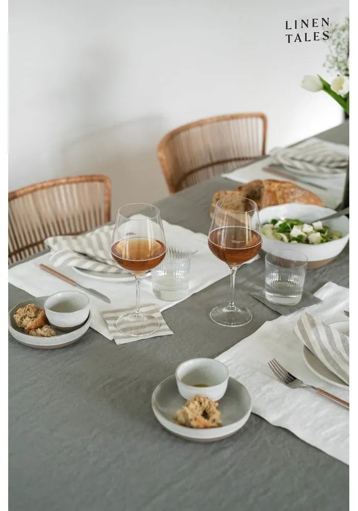 Len asztalterítő 140x300 cm Khaki – Linen Tales