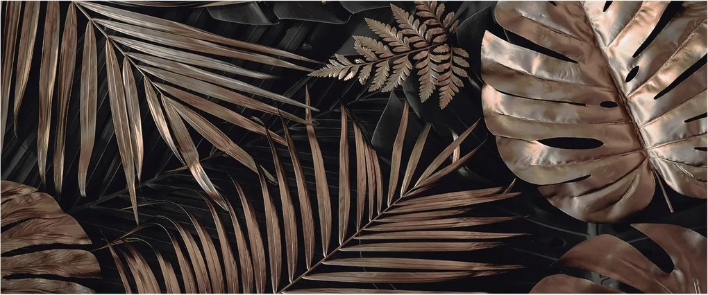 Fotótapéta Flizelin az Otthon Szobájába 3D Egzotikus levelek 250x104 Ragasztó