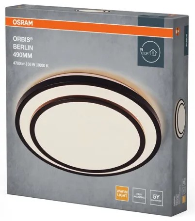 Osram - LED mennyezeti lámpatest ORBIS BERLIN LED/36W/230V Ø 49,2 cm fekete