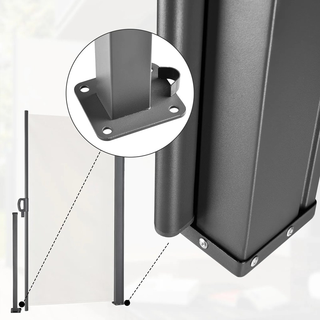 Deuba Nosara oldalsó napellenző 160x300 cm - krém