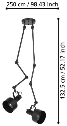 Eglo 43562 - Spotlámpa TAKELEY 2xE27/28W/230V