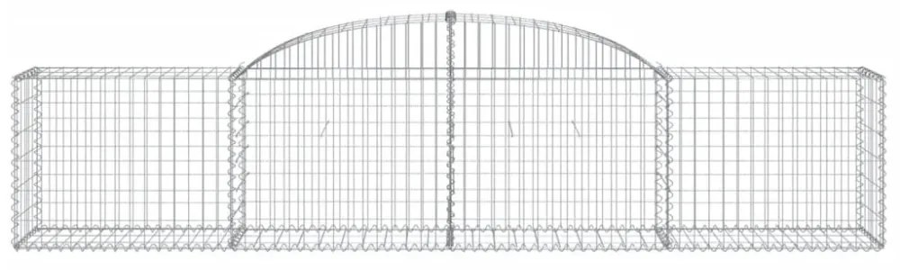 15 db íves horganyzott vas gabion kosár 300x50x60/80 cm