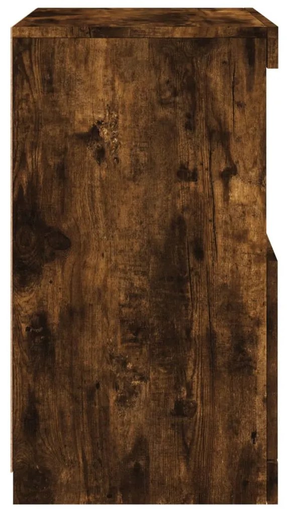 füstös tölgy színű tálalószekrény LED-ekkel 41 x 37 x 67 cm