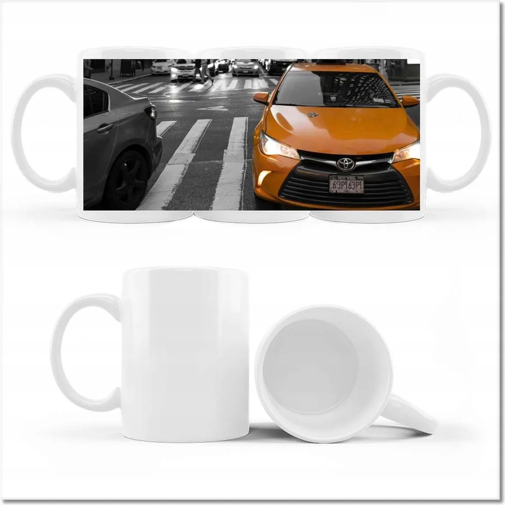 Nyomott mintás bögre Sárga taxi Taxi