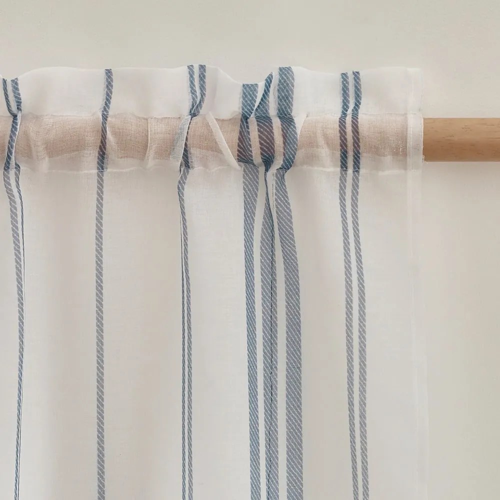 Fehér voile fényáteresztő függöny 140x137 cm Harbour Stripe – Catherine Lansfield