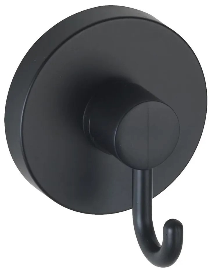 WENKO 24730100 - VACUUM-LOC kerek kampó, fekete, 6 x 6,7 cm