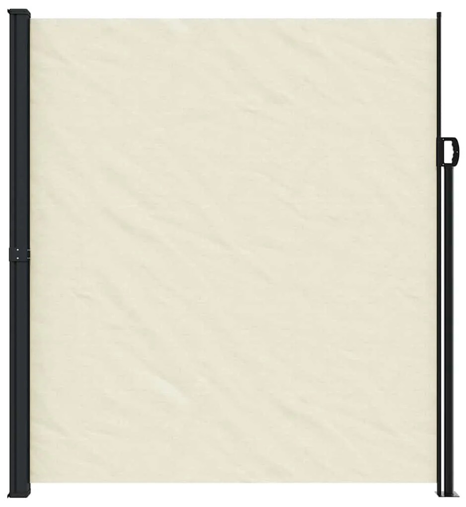 krémszínű behúzható oldalsó napellenző 220 x 600 cm