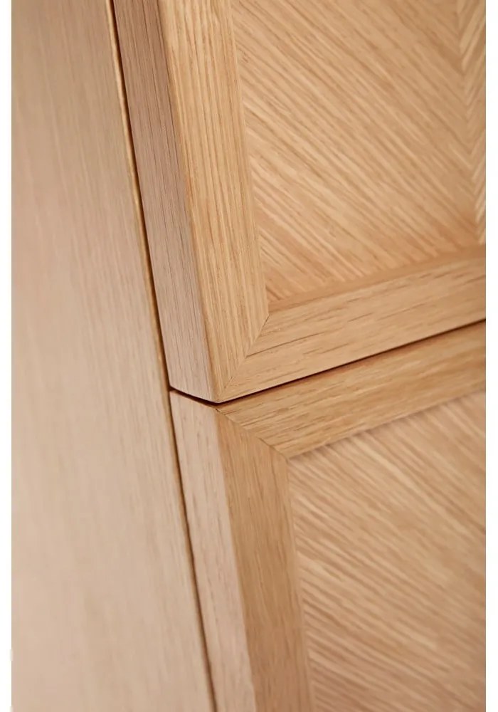 Natúr színű tölgyfa éjjeliszekrény Herringbone – Hübsch
