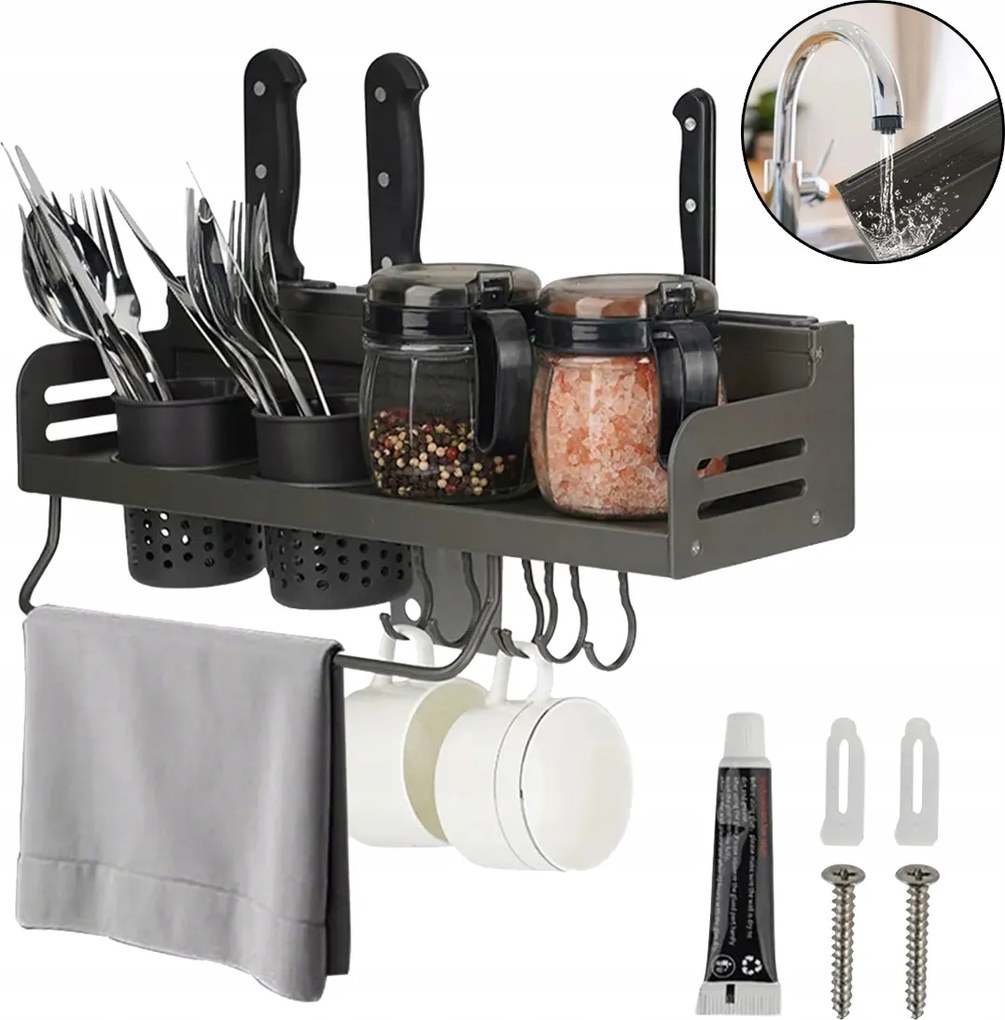 Falra szerelhető konyhai rendszerező 40cm