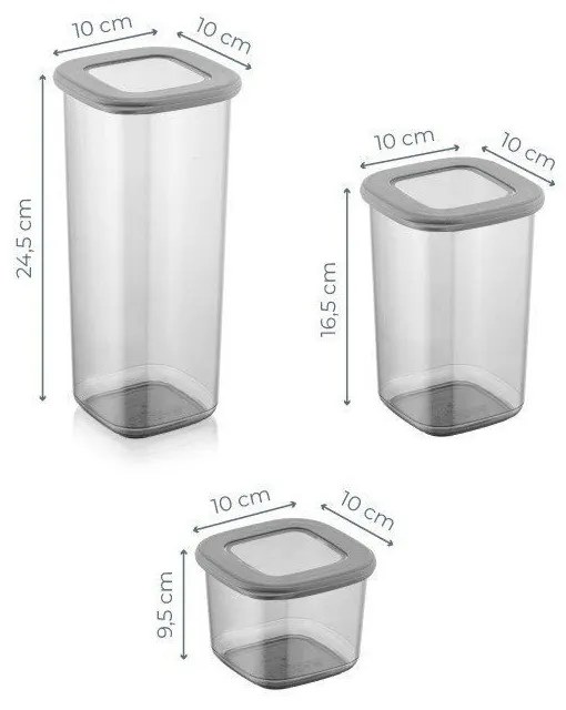 Élelmiszertartó doboz szett 18 db-os Fresco – Hermia