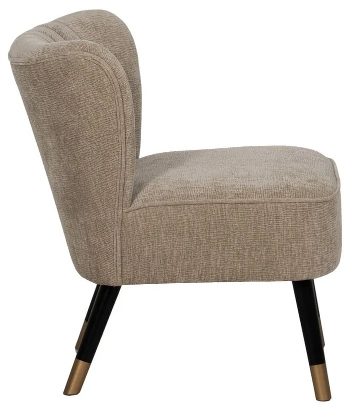 Bézs zsenília fotel Glam – Ixia