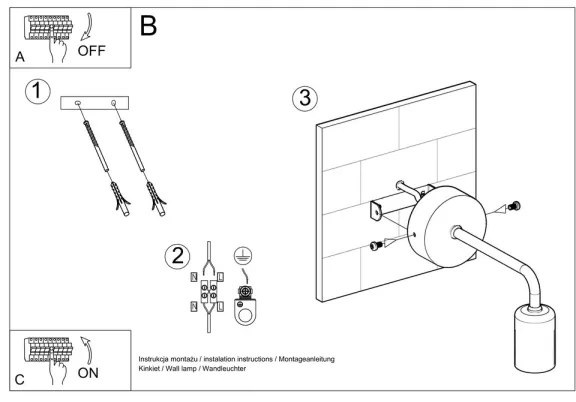 Fali lámpa DUOMO 1xE27/60W/230V fekete