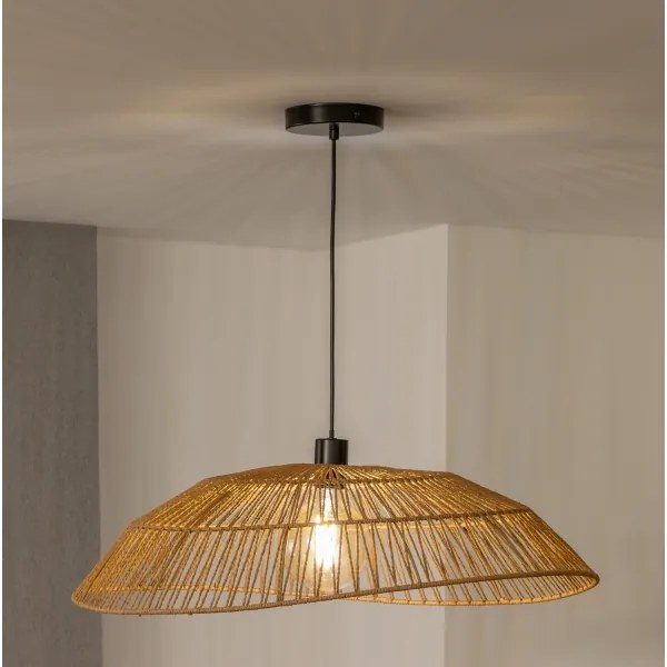 Brilagi - CERIA BOHO LED zsinóros függeszték, 1xE27/40W/230V, átm. 70 cm, barna