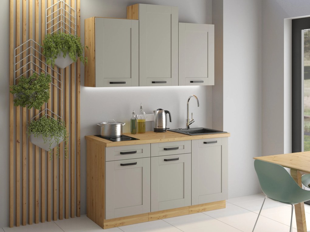 Sarok alsó konyhaszekrény Lucid 89 x 89 DN 1F BB (dustgrey + fehér). 1045533
