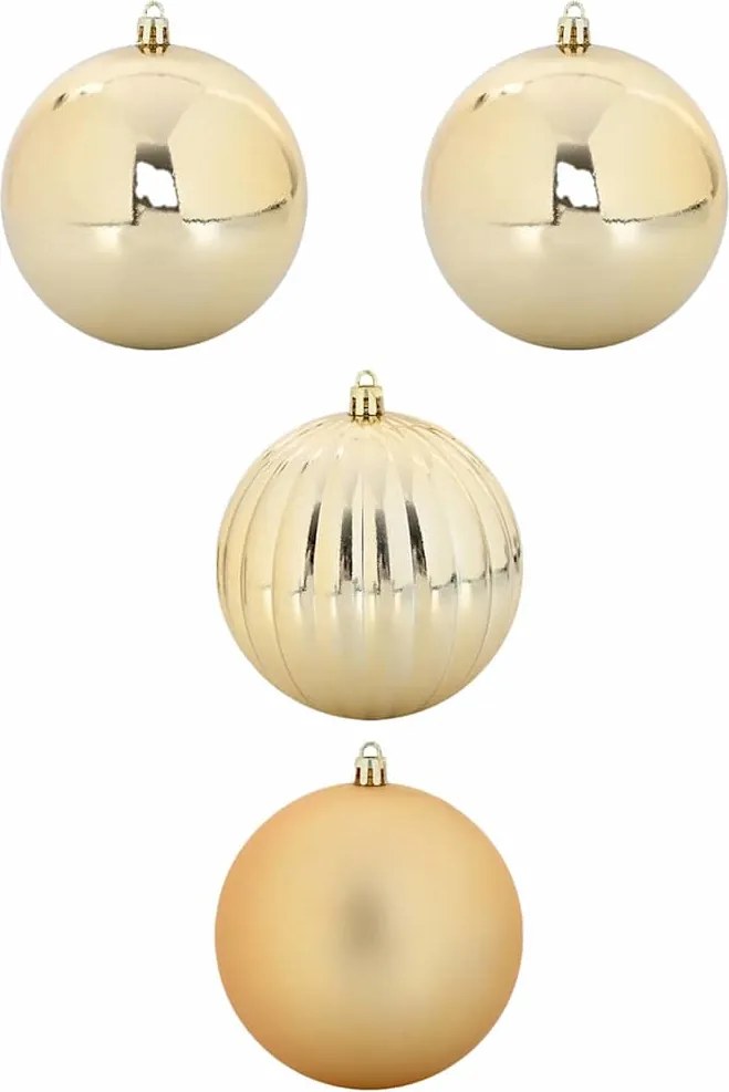 vidaXL Karácsonyi Díszgömb Készlet XXL 4 pcs Arany Műanyag