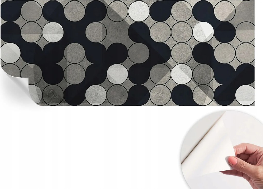 Öntapadós fotótapéta Divatos geometrikus körök 250x104 cm
