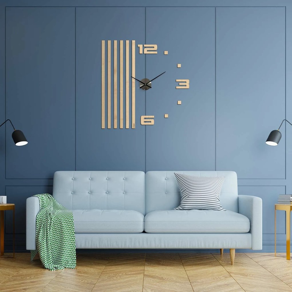 DUBLEZ | Fa lamellás falióra fából - ONE