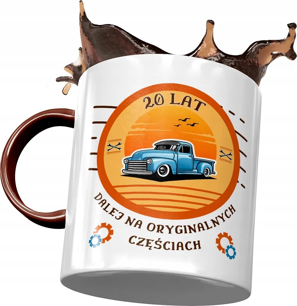 Bordó Bögre Születésnapra 20 20. 20. Ajándék Nyomtatott Fotóval